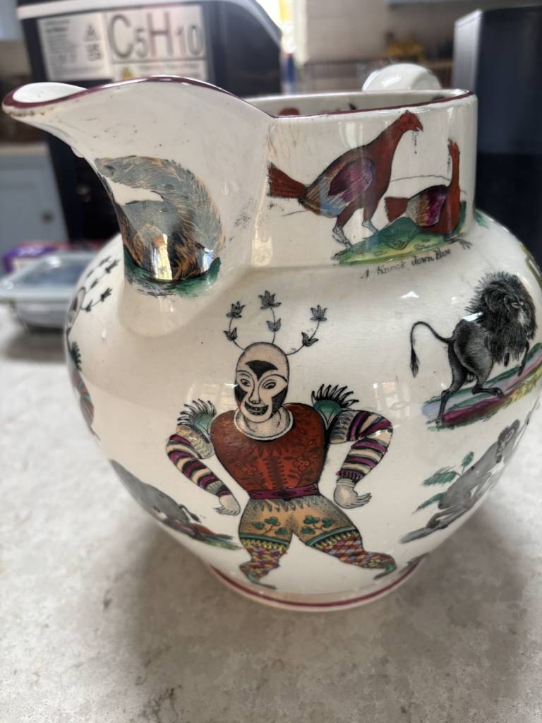Elsmore and Forster Joker Jug with Animals - Elsmore and Forster