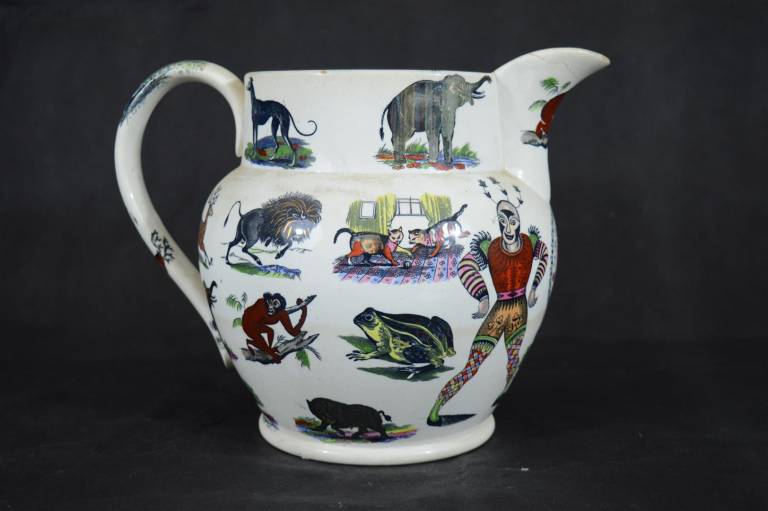 Elsmore and Forster Joker Jug with Animals - Elsmore and Forster