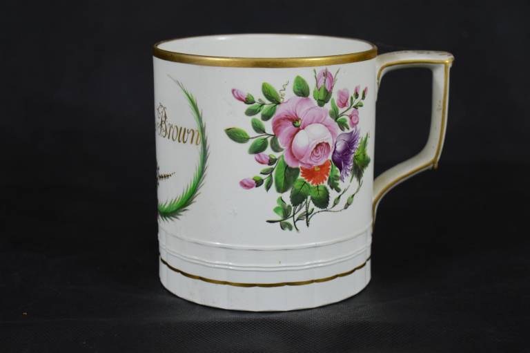 Pearlware Mug Named Thomas Brown - Unknown