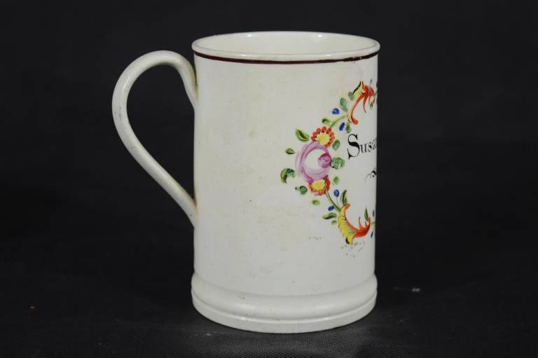 Early Pearlware Mug Named Susannah Mary Hyne 1808 - Unknown