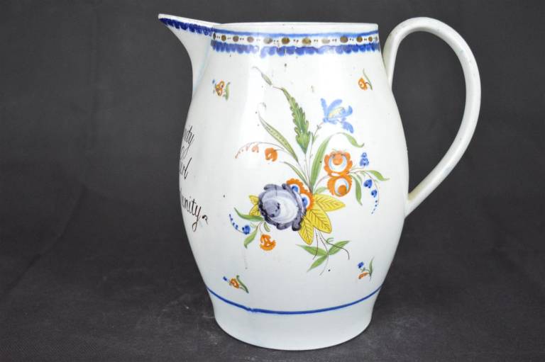 Early Antique Jug - Love & Unity A pretty Girl is a good opportunity - Unknown