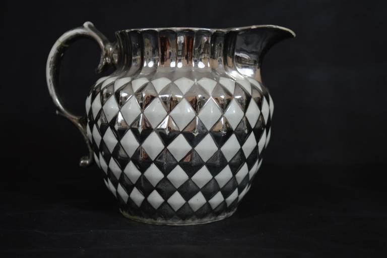 Silver Lustre Pineapple Jug - Unknown