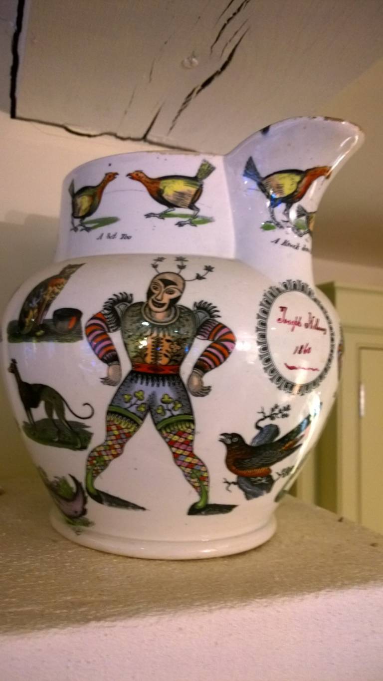 Elsmore and Forster Large Jug with Animals Named Joseph Holloway 1860 - Elsmore and Forster
