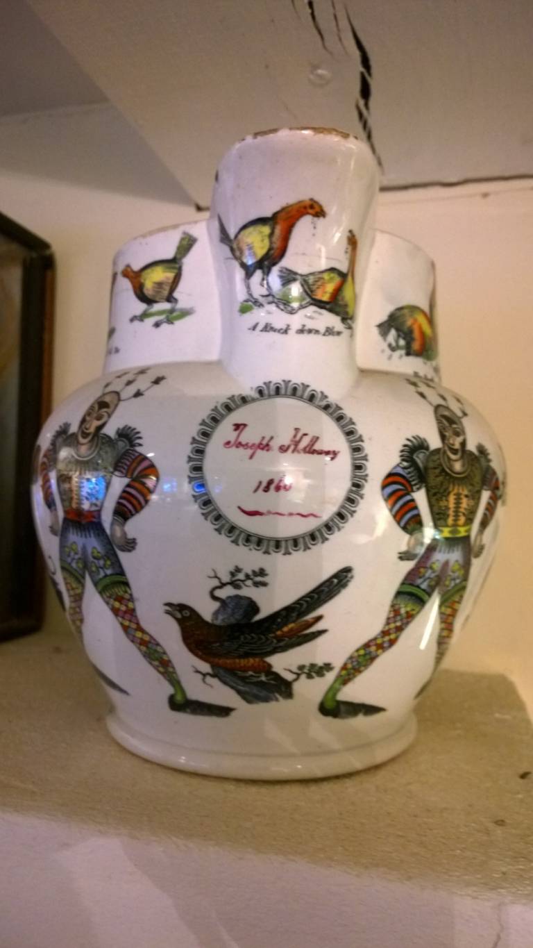 Elsmore and Forster Large Jug with Animals Named Joseph Holloway 1860 - Elsmore and Forster