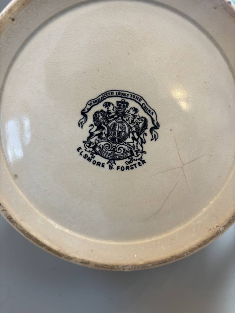 Elsmore and Forster Large Harlequin Jug with Animals and Flower Motif - Elsmore and Forster