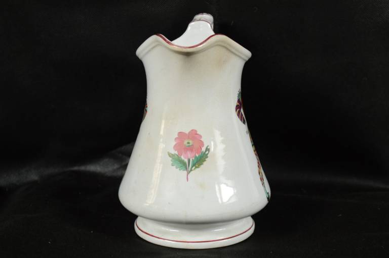 Elsmore and Forster Jug with Double Harlequins & Flower - Elsmore and Forster