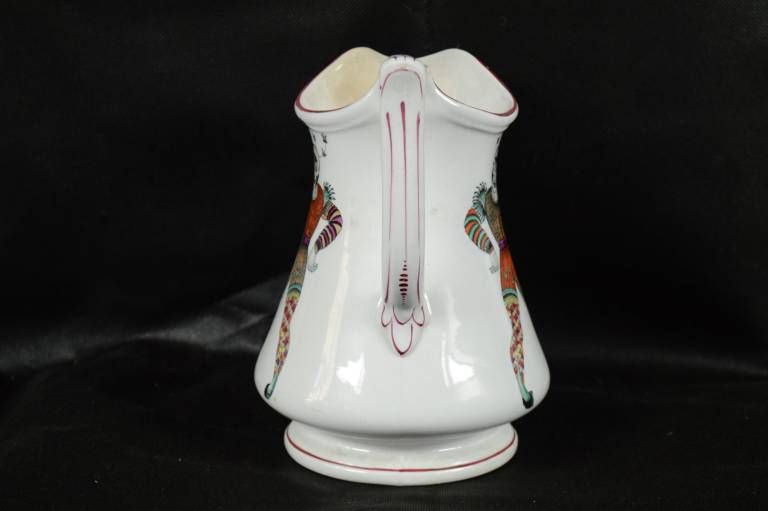 Elsmore and Forster Jug with Double Harlequins & Flower - Elsmore and Forster