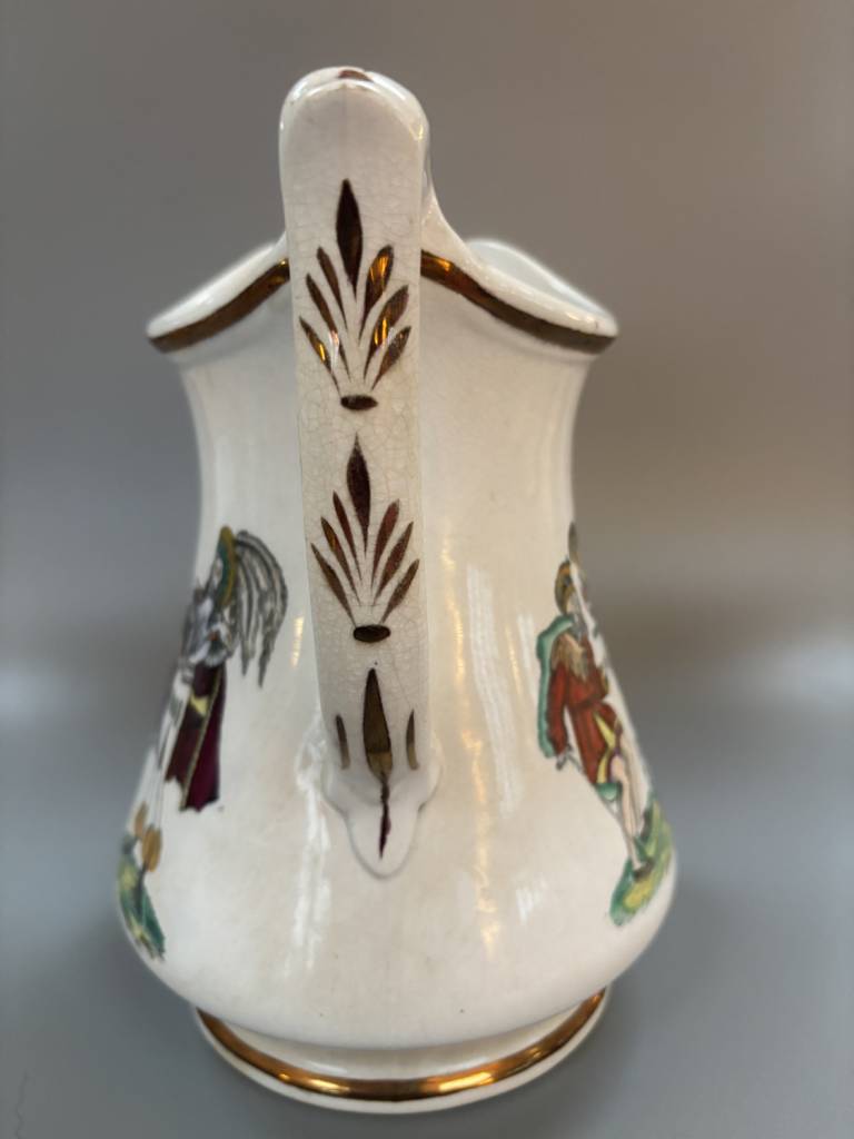 Elsmore and Forster Jug with Double Harlequins & Dancing Girls - Elsmore and Forster