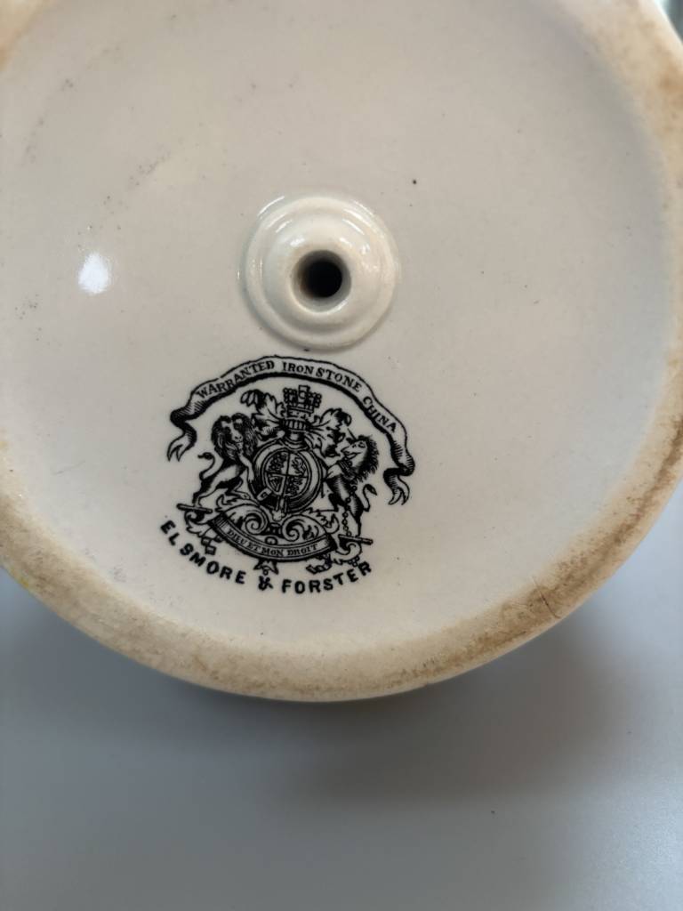 Elsmore and Forster Jug with Two Harlequins & Animal Motif - Elsmore and Forster