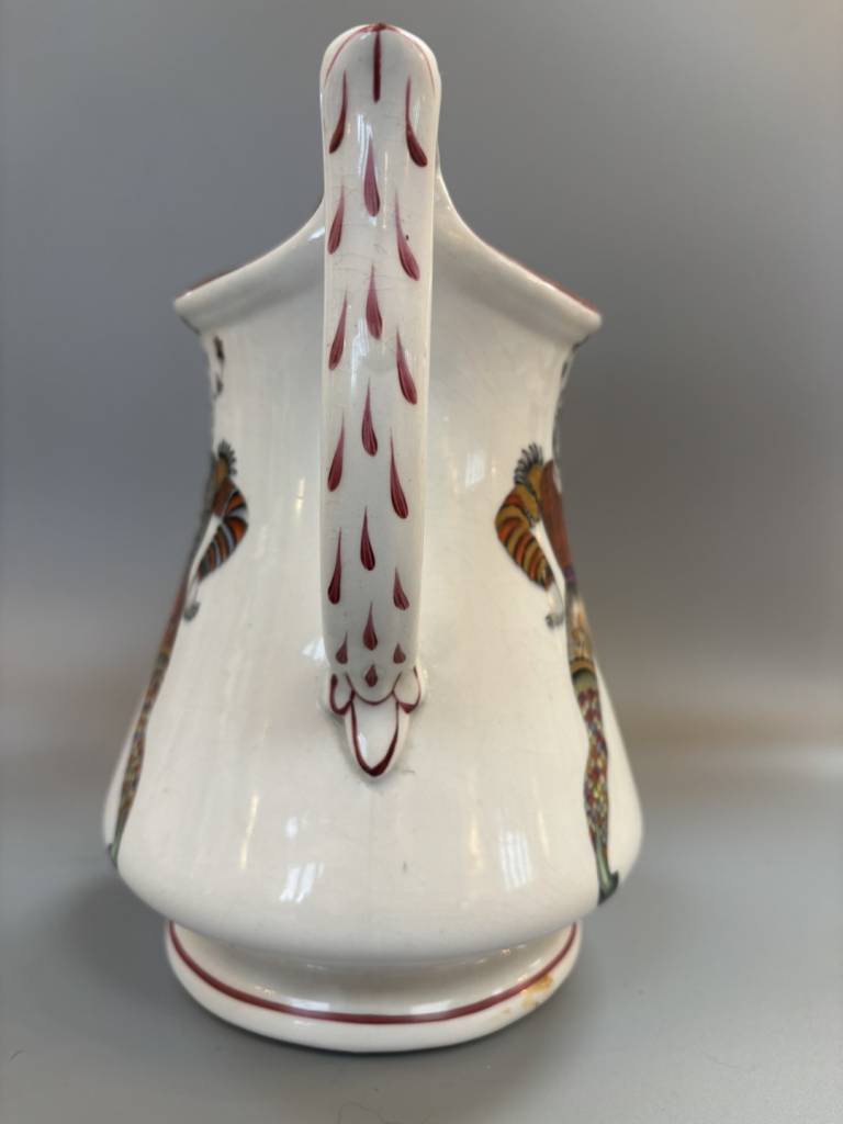 Elsmore and Forster Jug with Double Harlequins & Cocks Motif - Elsmore and Forster