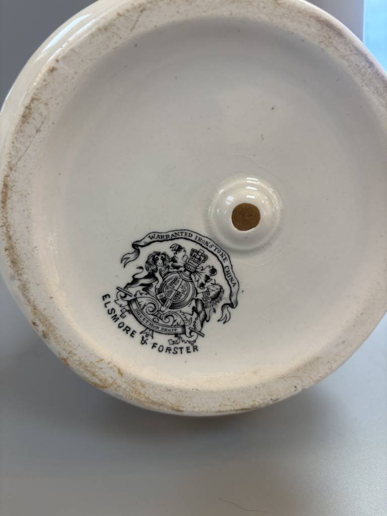 Elsmore and Forster Jug with Double Harlequins & Cocks Motif - Elsmore and Forster
