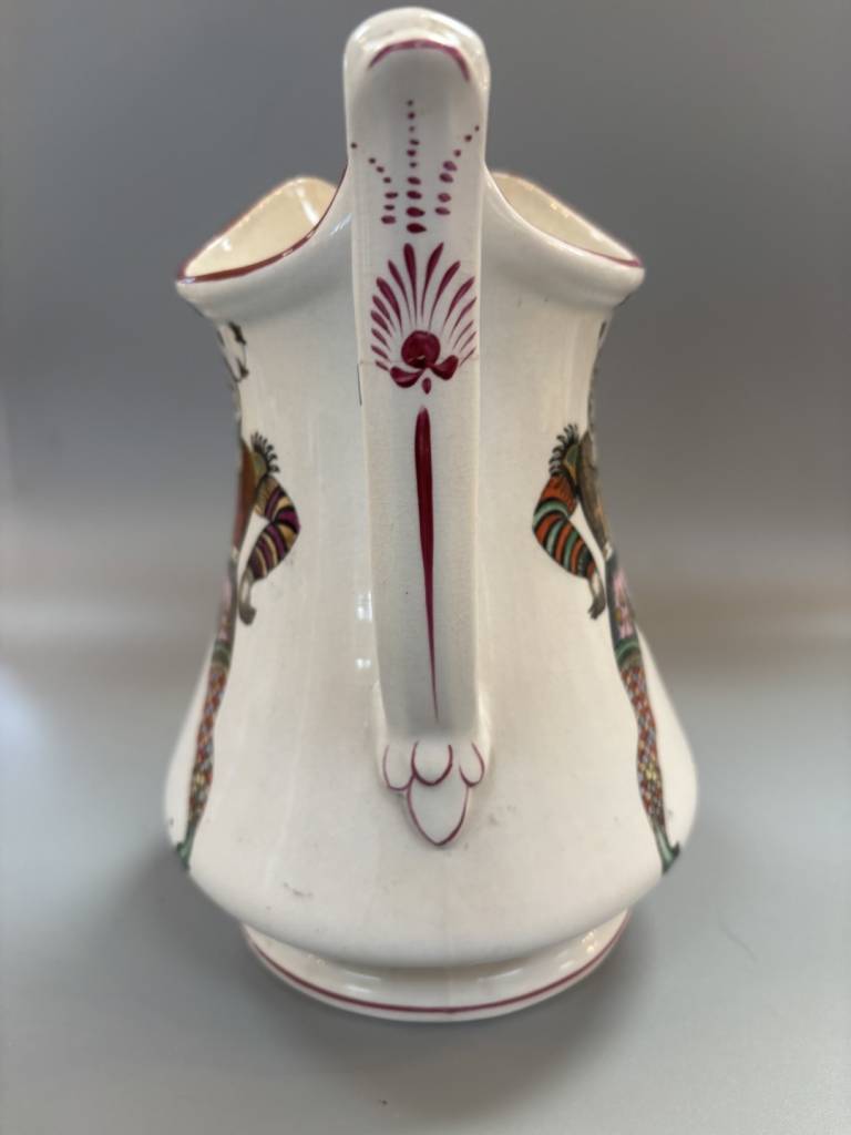 Elsmore and Forster Jug with Double Harlequins & Cocks Motif - Elsmore and Forster
