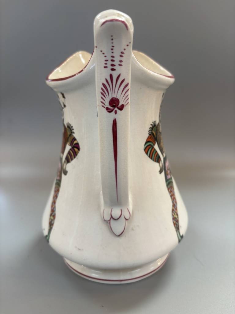 Elsmore and Forster Jug with Double Harlequins & Cocks Motif - Elsmore and Forster