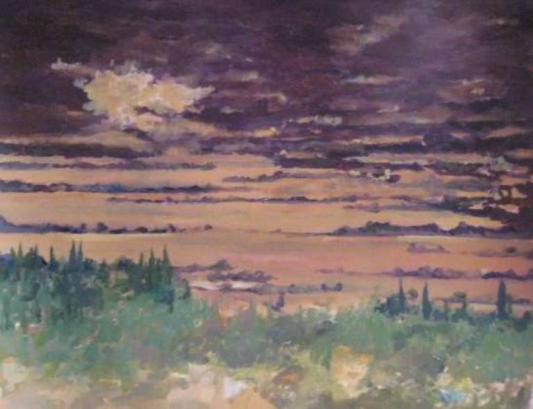 Italy.  Distant view of Assisi - Max Aiken