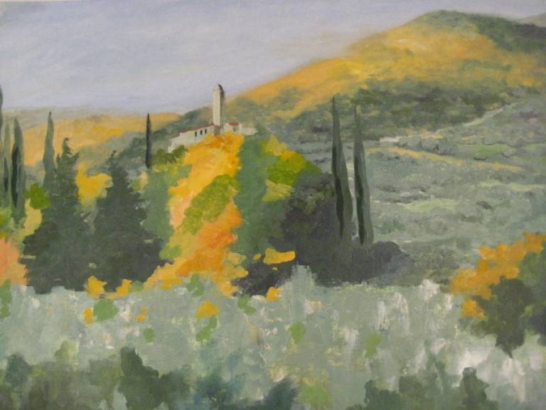 Italy.   Hillside at Tofori   Lucca - Max Aiken