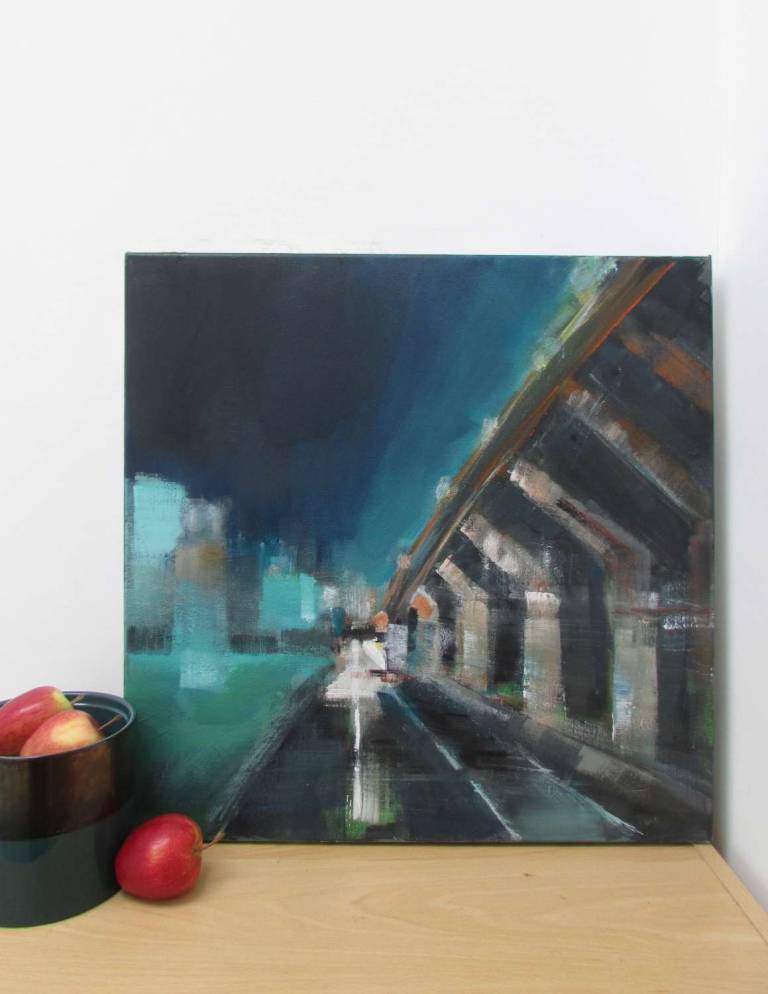 Night Driving, Original painting on canvas - Helena Butler