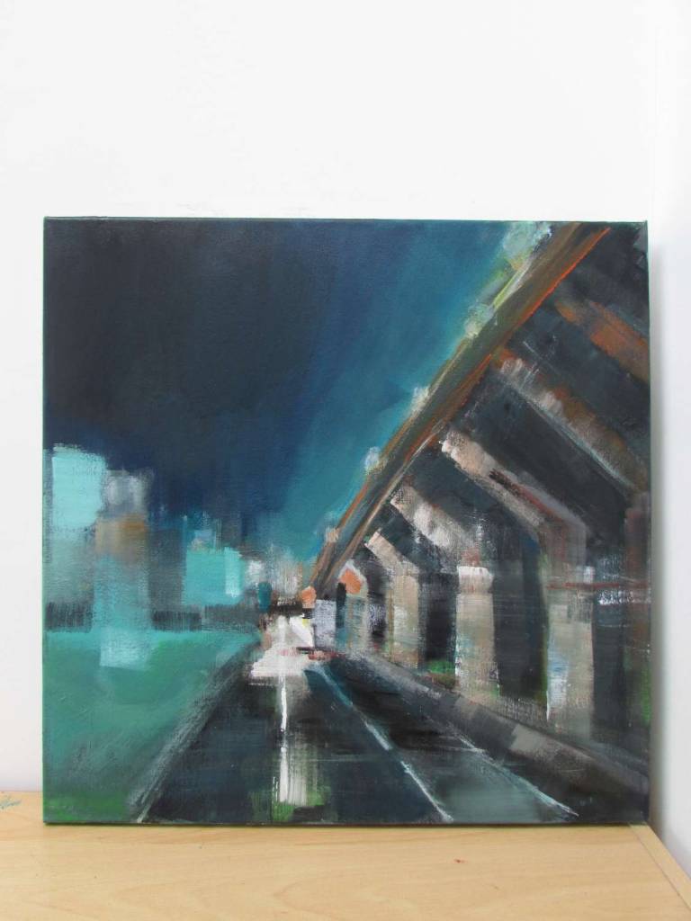 Night Driving, Original painting on canvas - Helena Butler