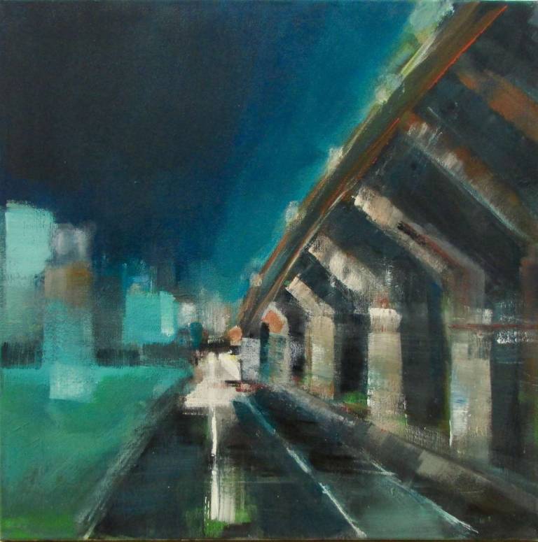 Night Driving, Original painting on canvas - Helena Butler