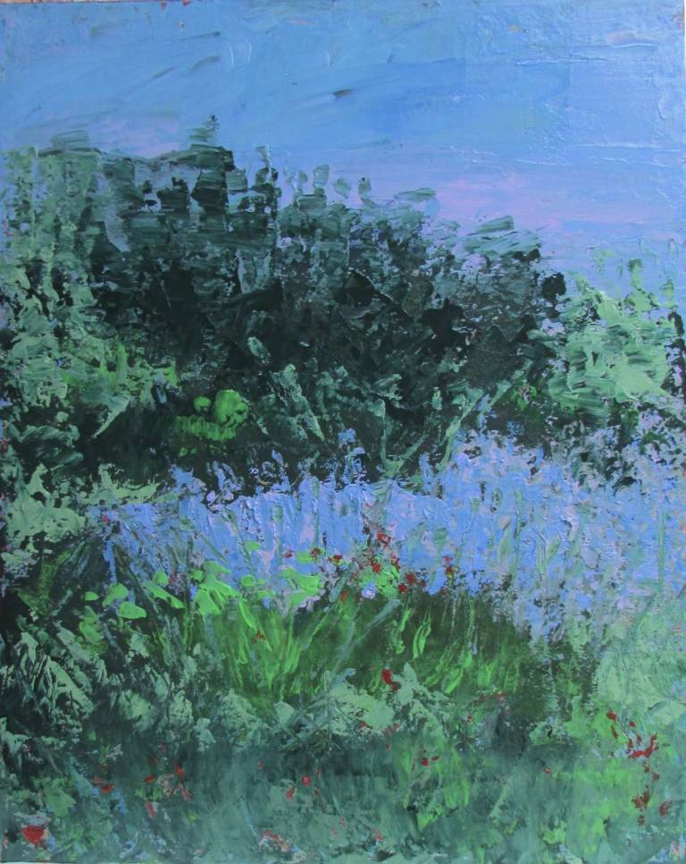 Blue Sky and Bluebells   Framed in natural wood - Helena Butler