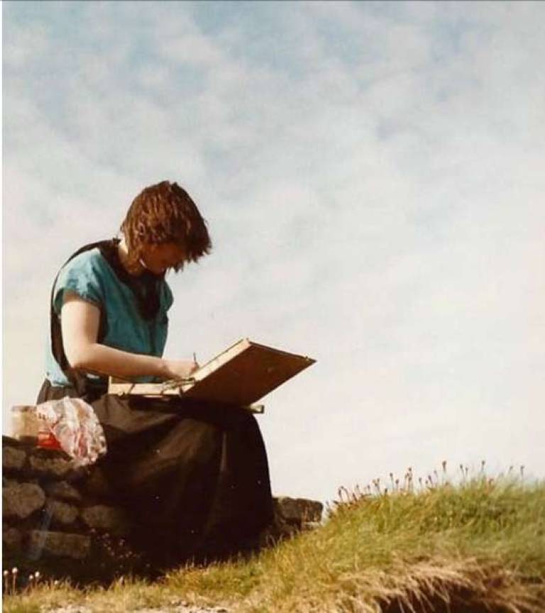 Sally on a Cornish field trip 1985 - Sally Mole