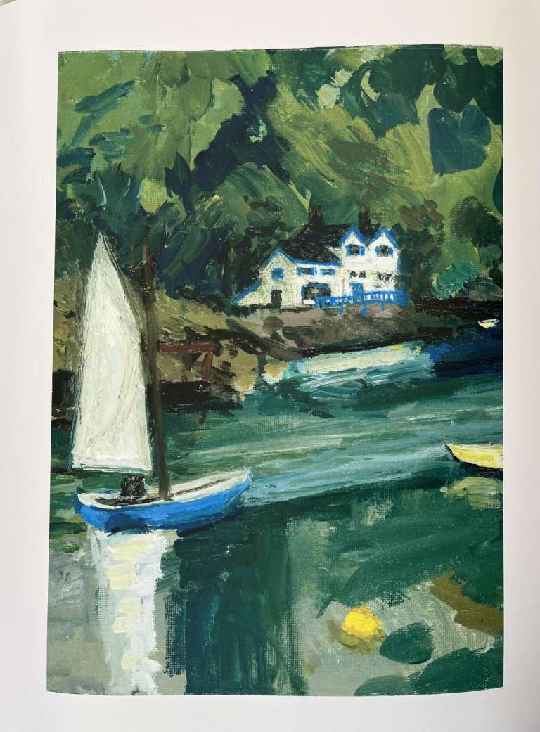 Sailing past Daphne Du Mauriers house Fowey - Sally Mole