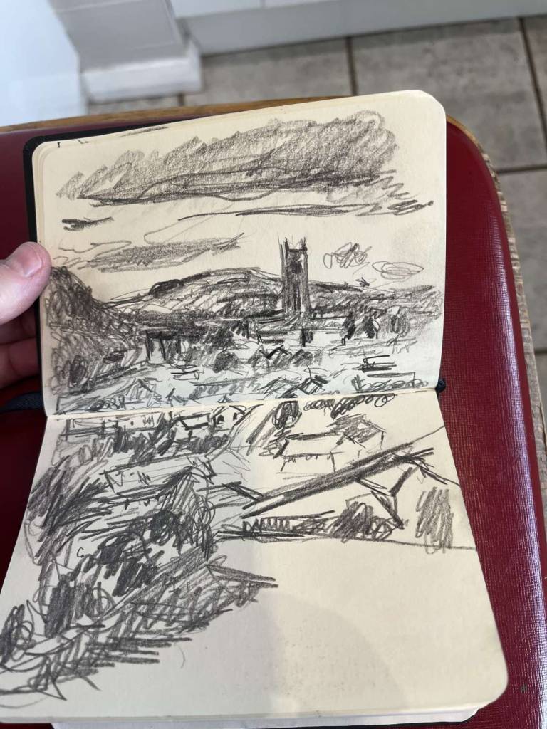 Drawing in Ludlow - Sally