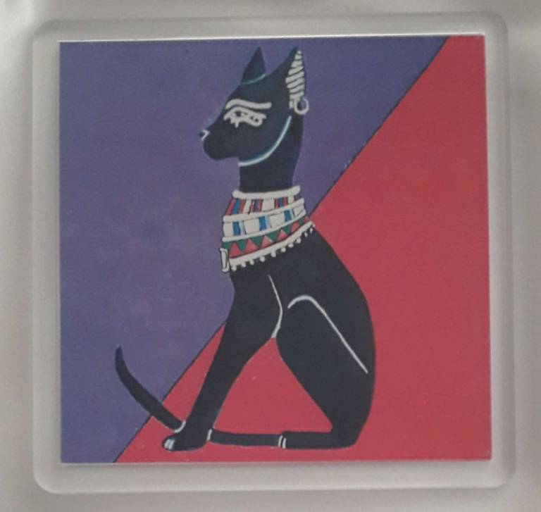 Egyptian Cat Coaster - Polly Farrell