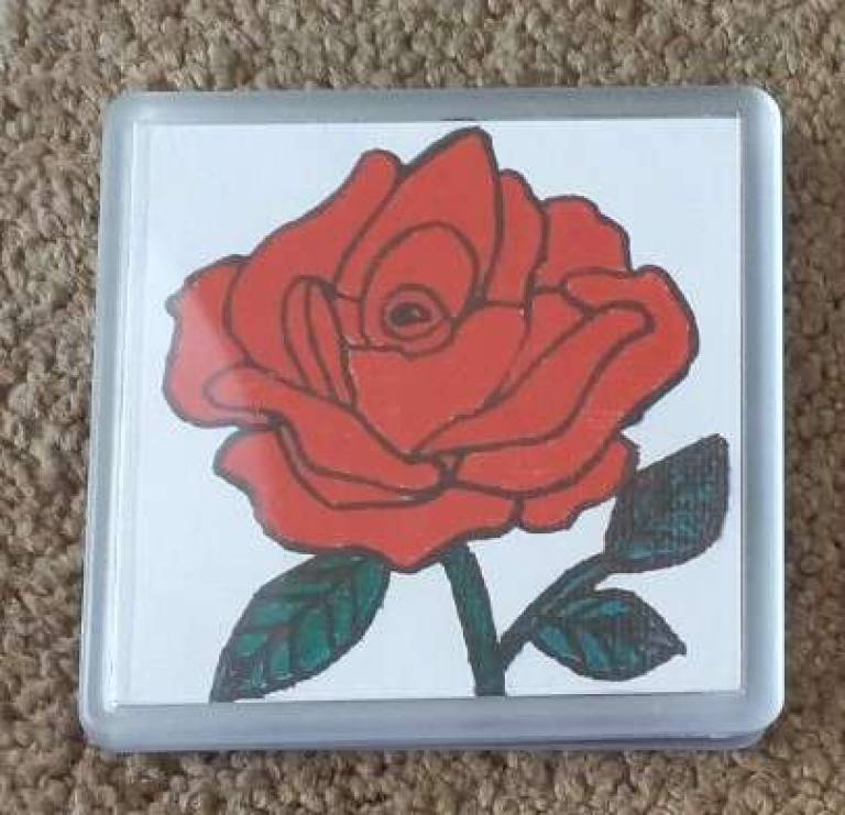 Red Rose Coaster - Polly Farrell