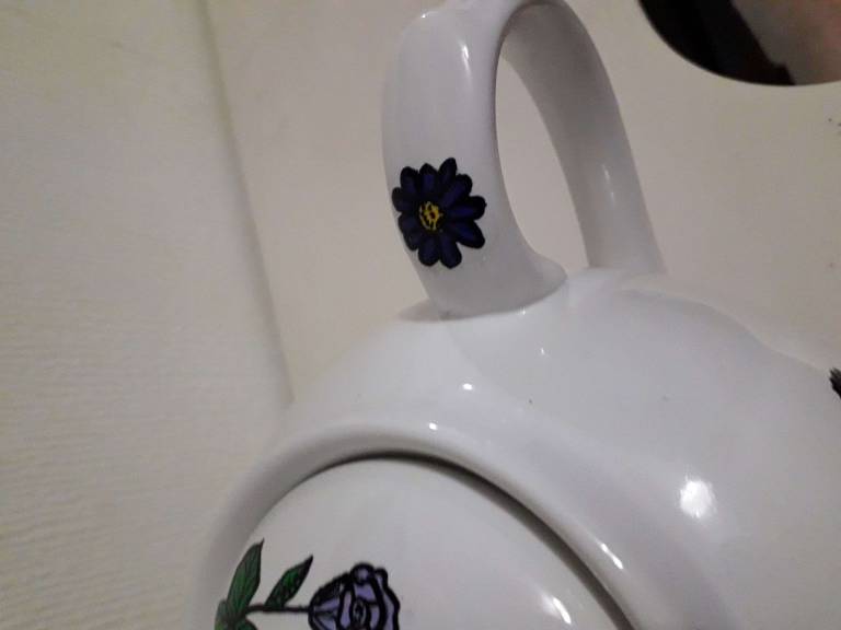 Purple Daisy Teapot - Polly Farrell