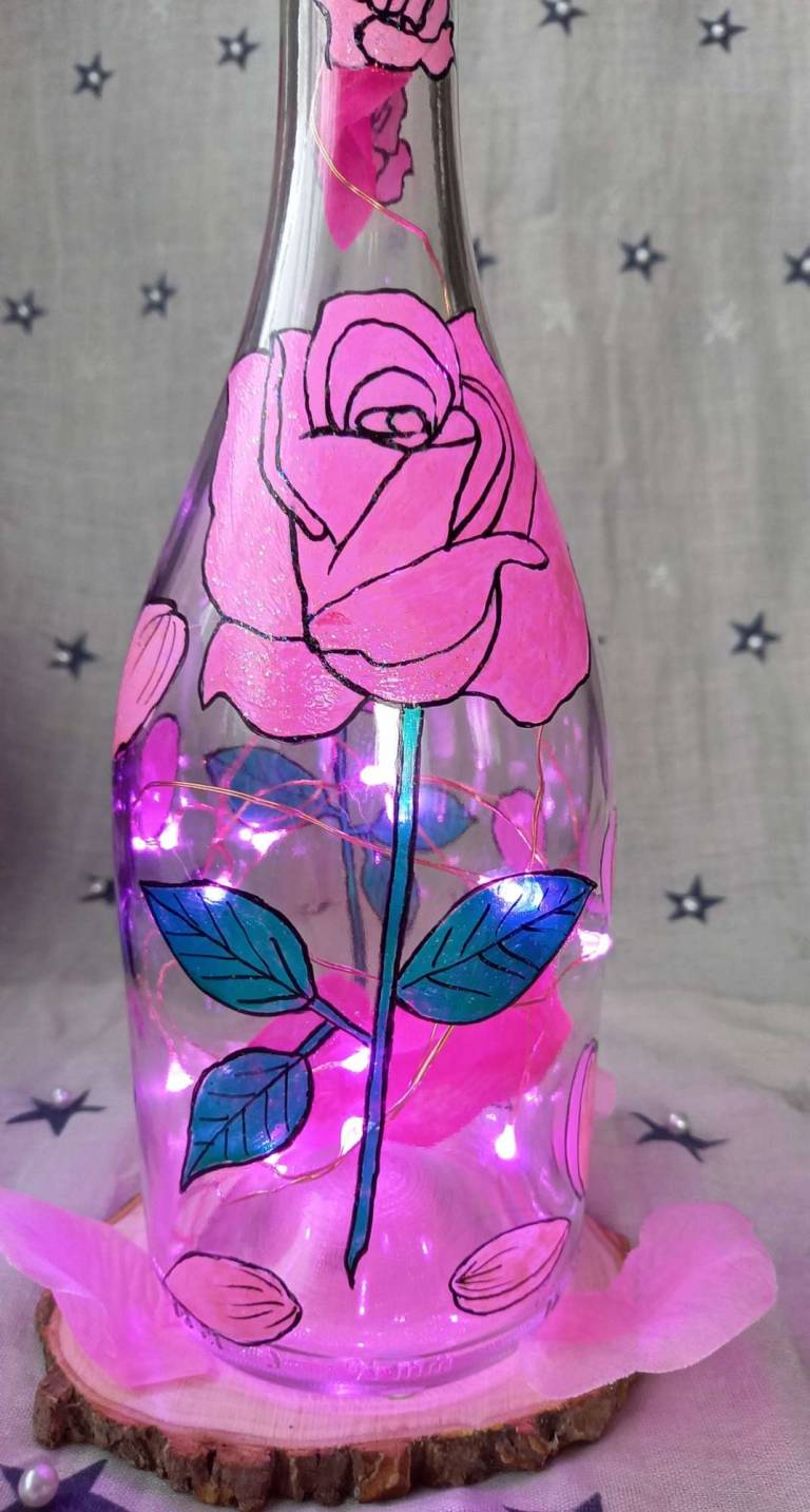 Enchanted Pink Rose Light - Polly Farrell