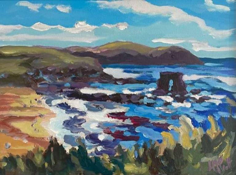 Lucy Pratt - Morning Light, Thurlestone Rock