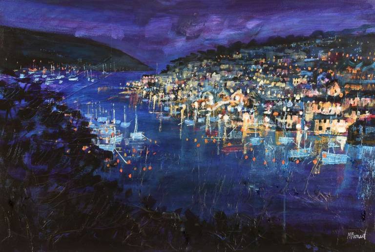 'Harbour Lights, Salcombe' - Mike Bernard RI