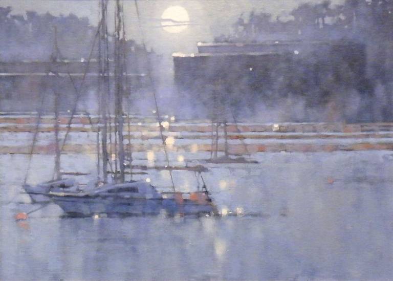 Tony Williams RSMA - The Blue Estuary Moon