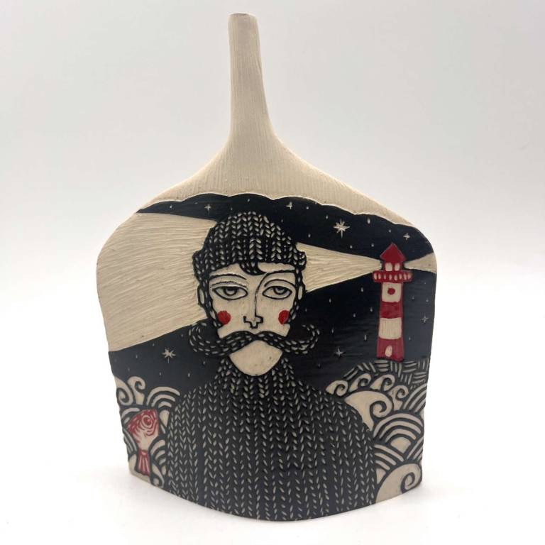 Russell Martin - Fisherman and lighthouse