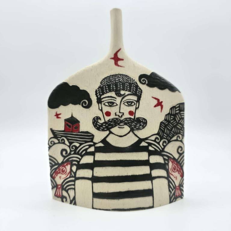 Fisherman and Boat - Russell Martin