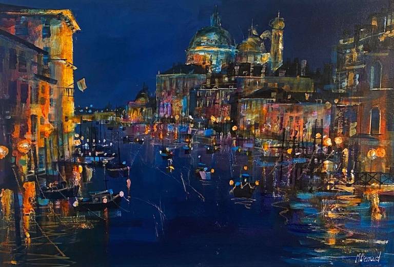 'The Grand Canal At Night' - Mike Bernard RI
