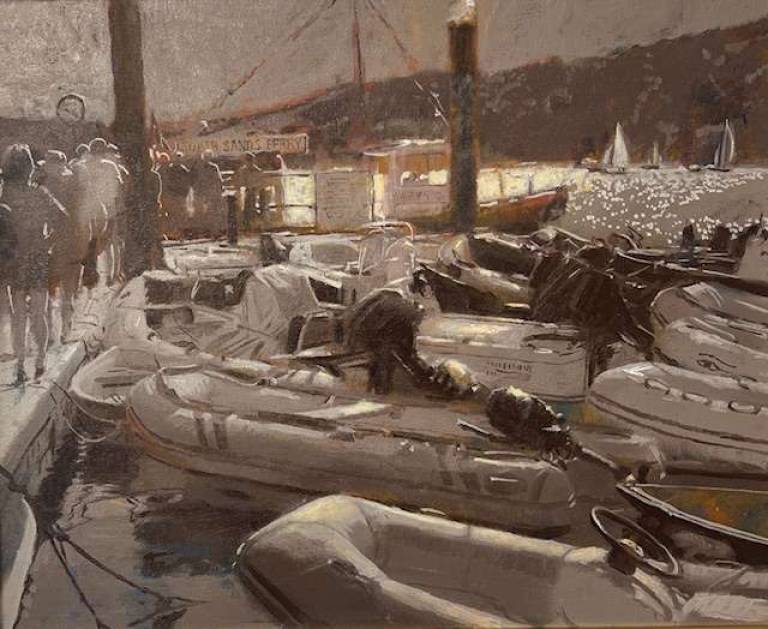 Busy Day for the Ferry - Greg Ramsden RSMA