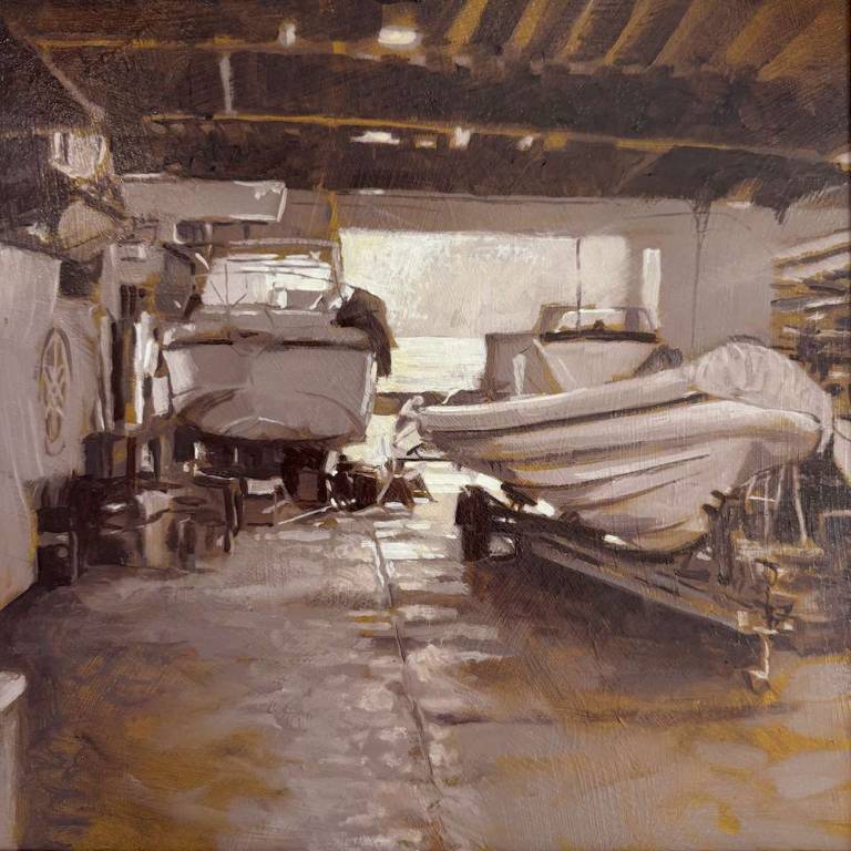 Boatyard Evening - Greg Ramsden RSMA