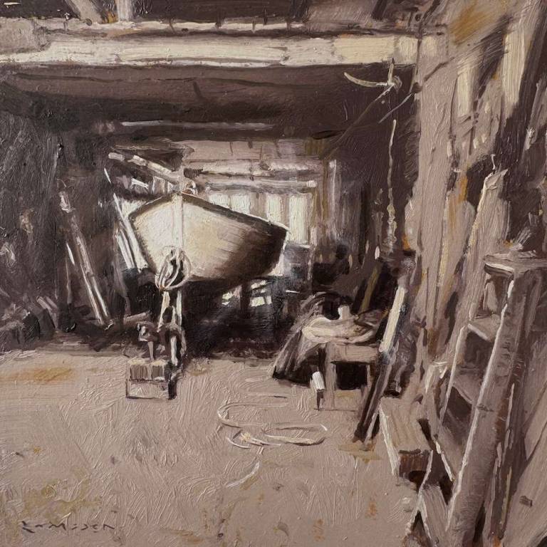 Podges Boatyard Afternoon - Greg Ramsden RSMA