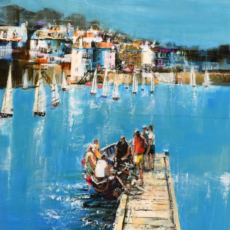 Salcombe Ferry Boat and Jetty - Mike Bernard RI