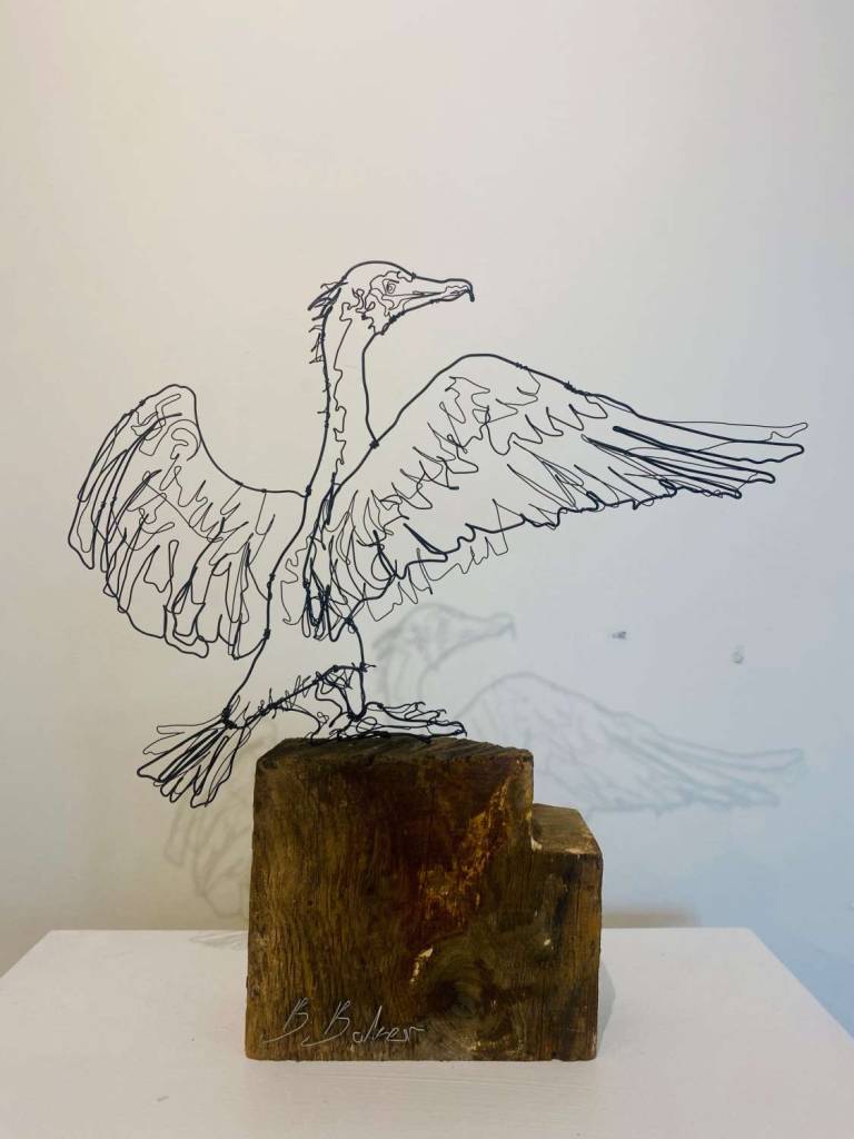 Cormorant on Plinth - Ben Baker
