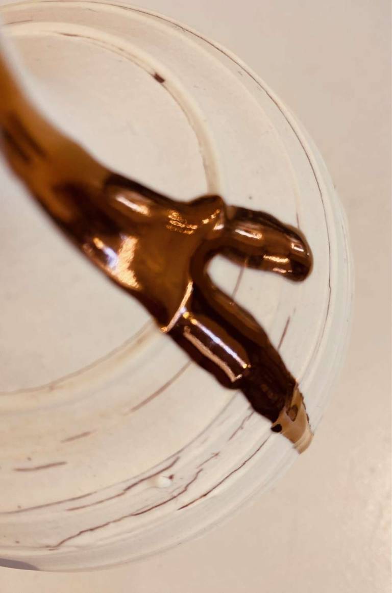 Crackle textured Long Necked vase with copper lustre - Alex McCarthy