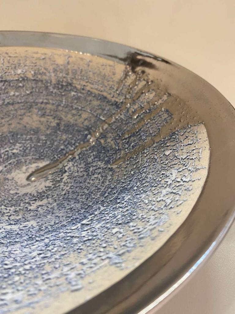 Textured Dish with Platinum Lustre - Alex McCarthy