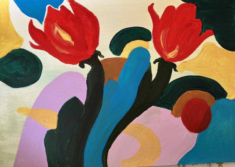 Tulips with Pot of Gold - Sue  Hillman