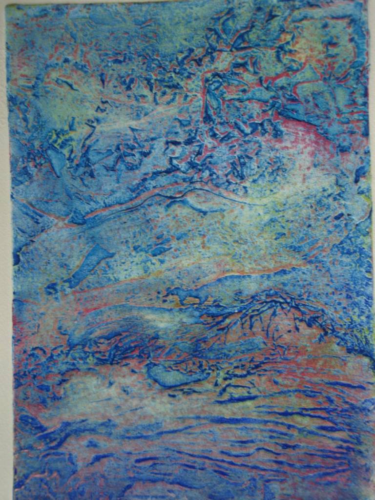Rich Blue on Pink - Sally Bassett