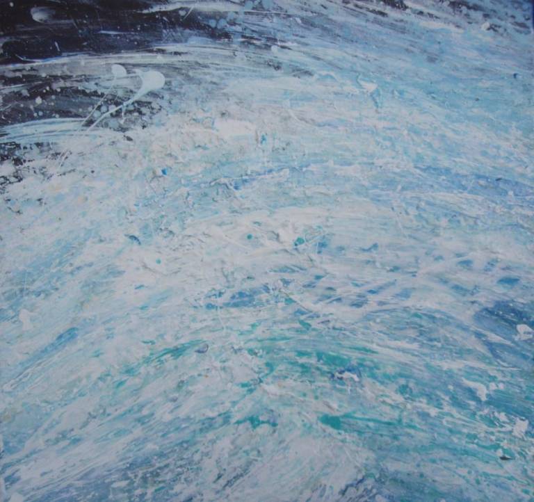 Dark Rocks,Splash and Sea Foam. - Sally Bassett