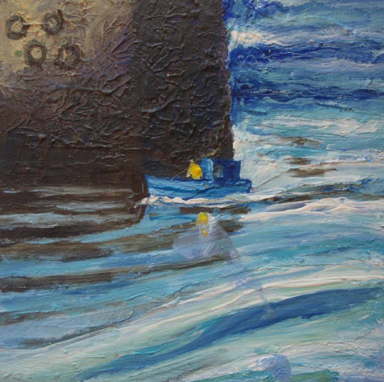 Fisherman in Yellow Comes Home with his Catch.Newlyn. - Sally Bassett