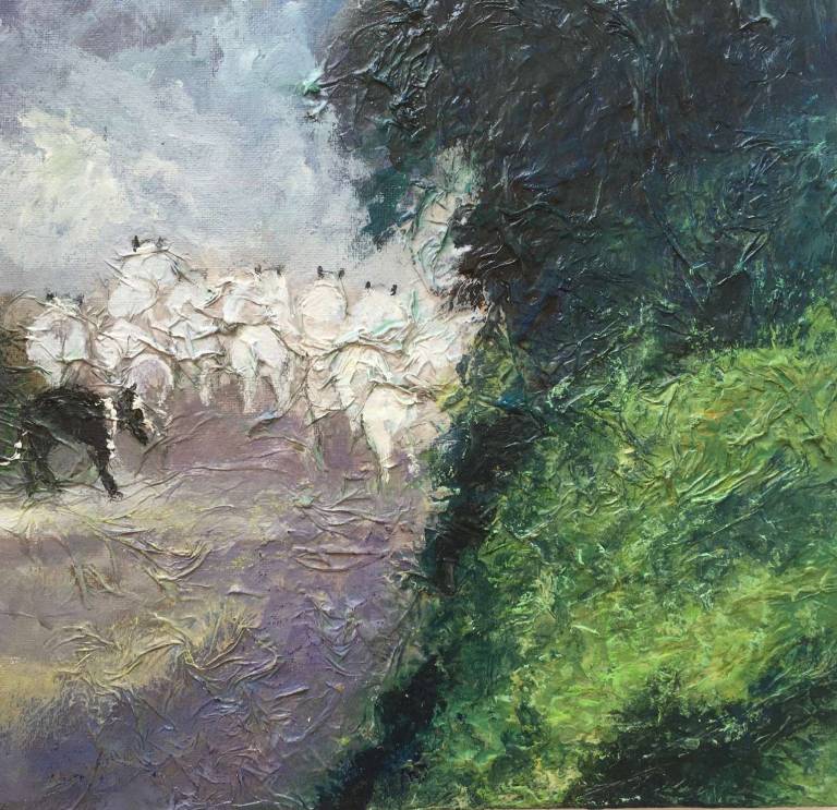 Purple Shadows, Sunbeams and Sheep - Sally Bassett