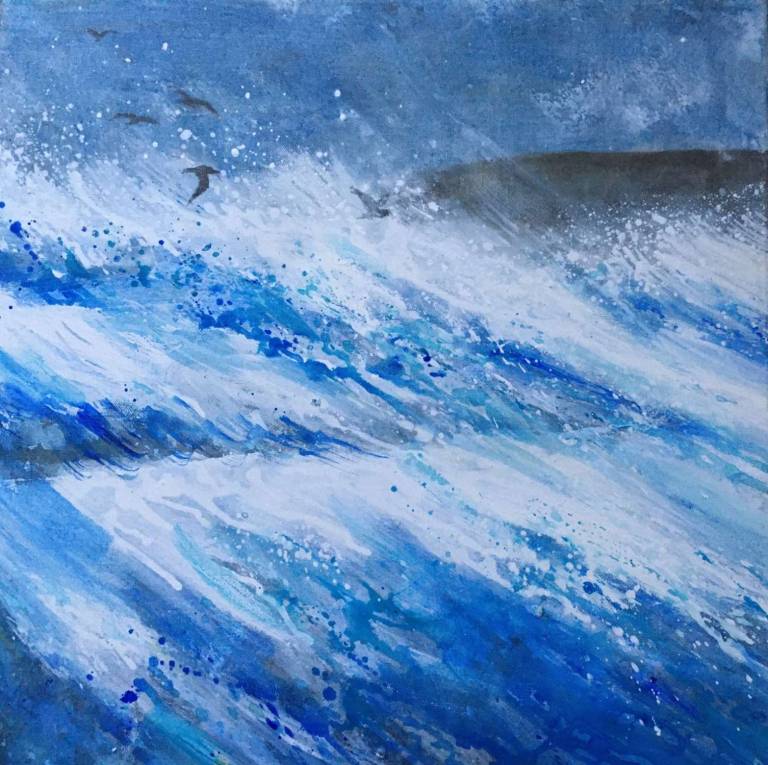 Storm Waves Crowding In - Sally Bassett