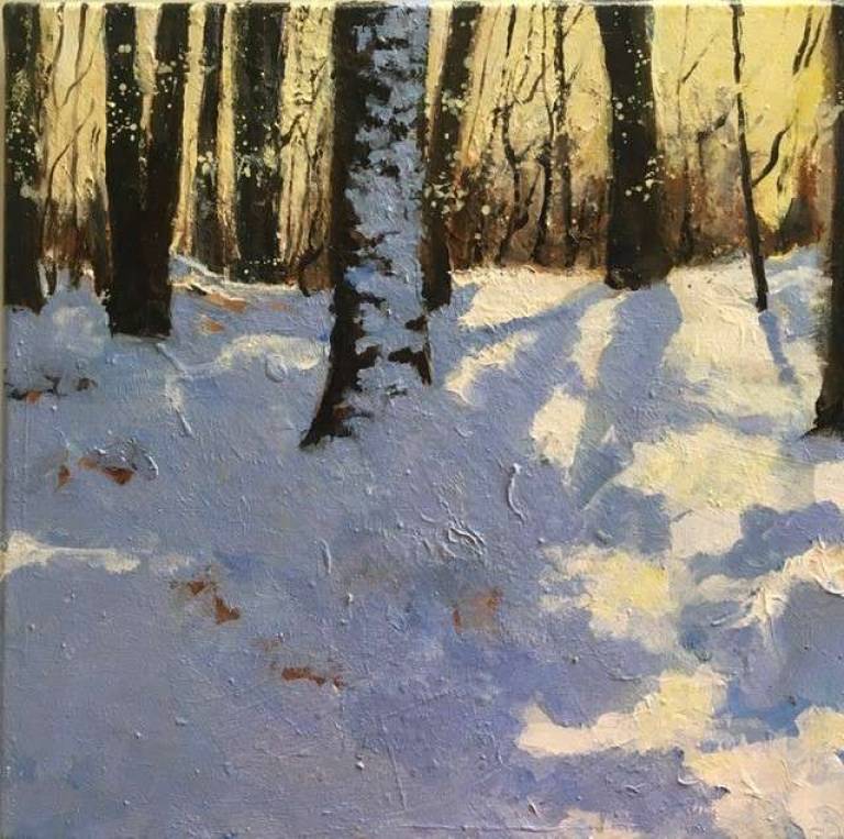 Pale Gold and Lilac Shadows - Sally Bassett